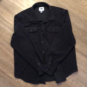 Fleece button up men’s shirt jacket